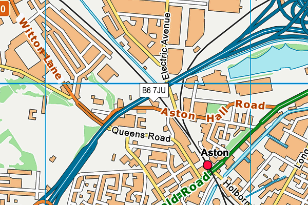 B6 7JU map - OS VectorMap District (Ordnance Survey)