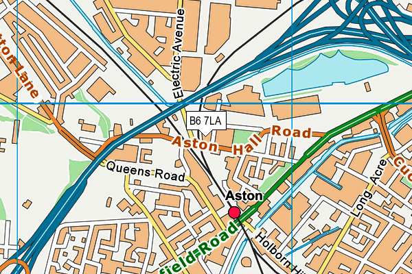 B6 7LA map - OS VectorMap District (Ordnance Survey)