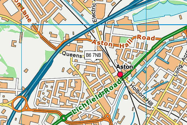 B6 7NB map - OS VectorMap District (Ordnance Survey)