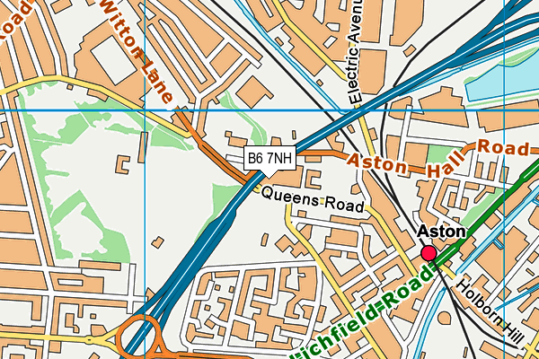 B6 7NH map - OS VectorMap District (Ordnance Survey)