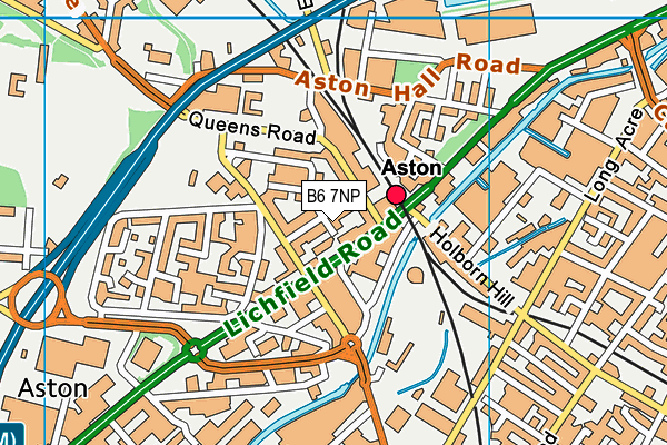 B6 7NP map - OS VectorMap District (Ordnance Survey)