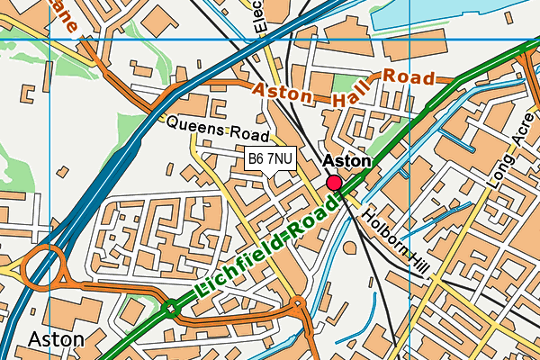 B6 7NU map - OS VectorMap District (Ordnance Survey)