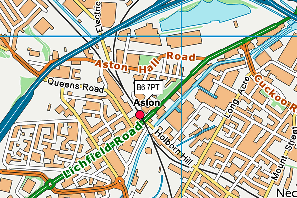 B6 7PT map - OS VectorMap District (Ordnance Survey)