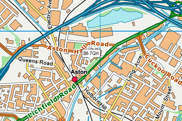 B6 7QH map - OS VectorMap District (Ordnance Survey)