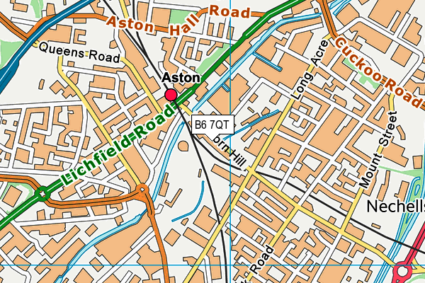 B6 7QT map - OS VectorMap District (Ordnance Survey)