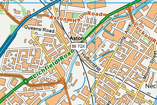 B6 7QX map - OS VectorMap District (Ordnance Survey)