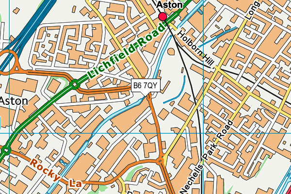 B6 7QY map - OS VectorMap District (Ordnance Survey)