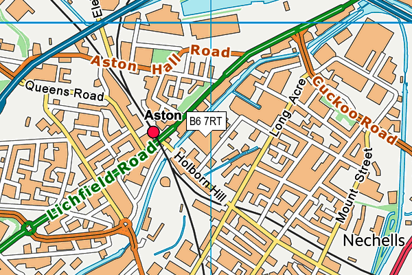 B6 7RT map - OS VectorMap District (Ordnance Survey)