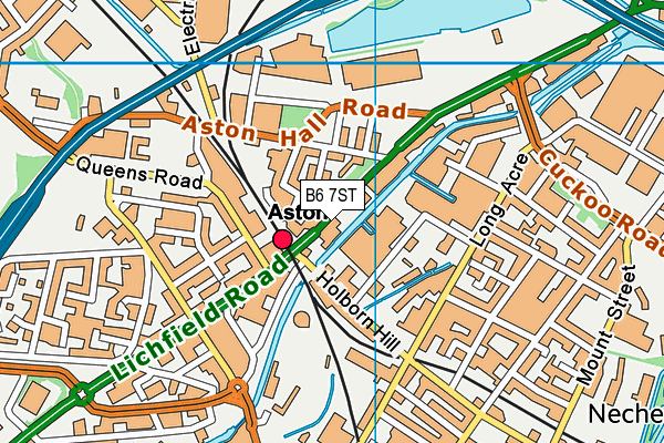 B6 7ST map - OS VectorMap District (Ordnance Survey)