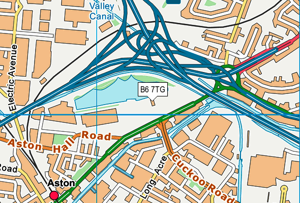 Powerleague (Birmingham) map (B6 7TG) - OS VectorMap District (Ordnance Survey)