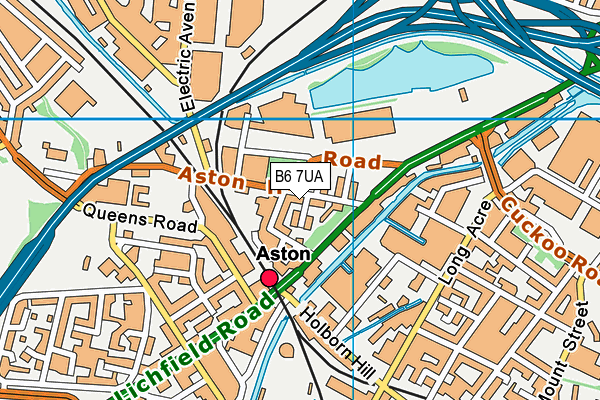 B6 7UA map - OS VectorMap District (Ordnance Survey)