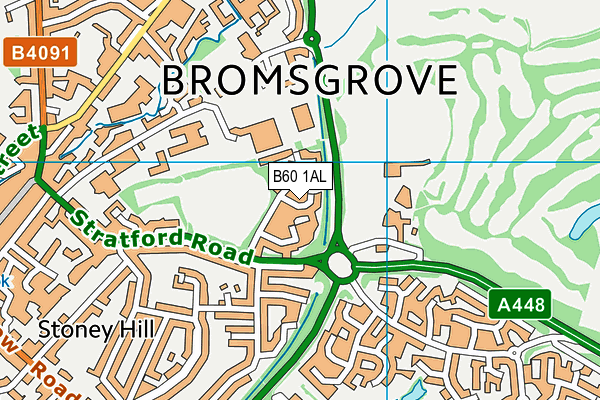 B60 1AL map - OS VectorMap District (Ordnance Survey)