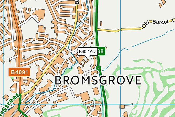 B60 1AQ map - OS VectorMap District (Ordnance Survey)