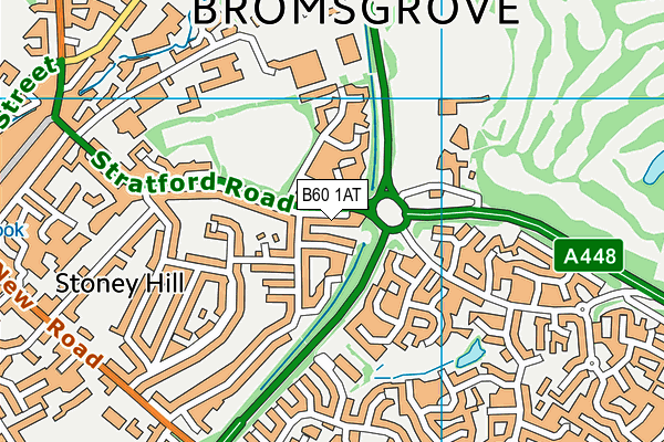 B60 1AT map - OS VectorMap District (Ordnance Survey)