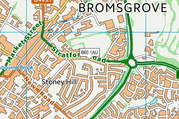 B60 1AU map - OS VectorMap District (Ordnance Survey)