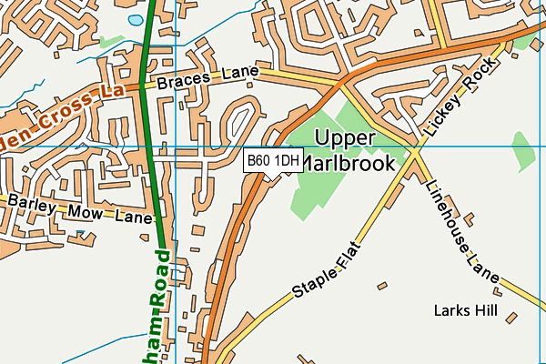 B60 1DH map - OS VectorMap District (Ordnance Survey)