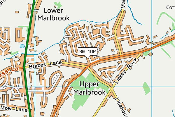 B60 1DP map - OS VectorMap District (Ordnance Survey)