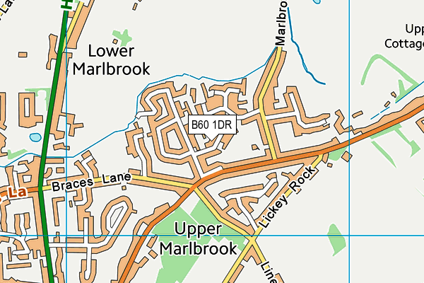 B60 1DR map - OS VectorMap District (Ordnance Survey)