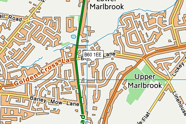 B60 1EE map - OS VectorMap District (Ordnance Survey)