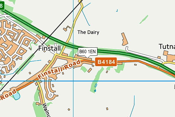 B60 1EN map - OS VectorMap District (Ordnance Survey)