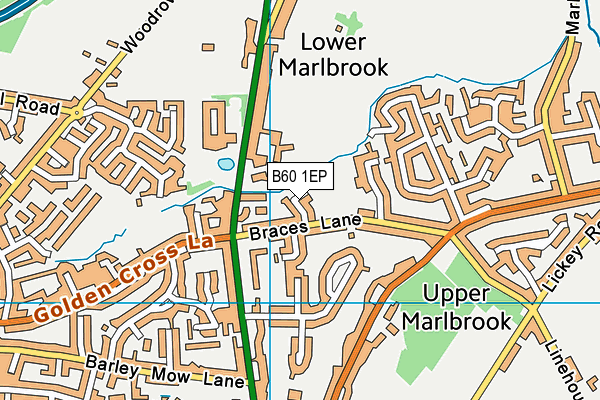 B60 1EP map - OS VectorMap District (Ordnance Survey)