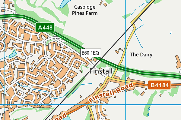 B60 1EQ map - OS VectorMap District (Ordnance Survey)