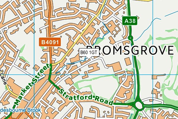 B60 1GT map - OS VectorMap District (Ordnance Survey)