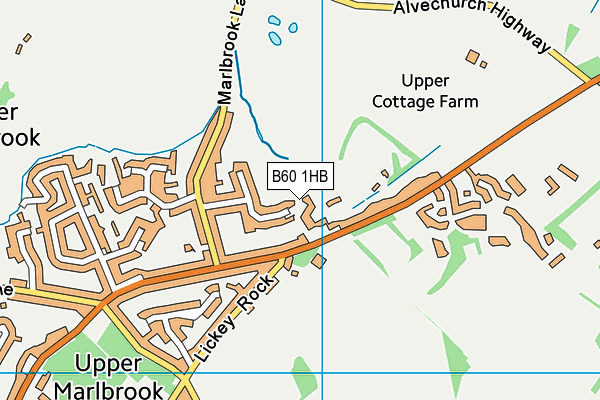B60 1HB map - OS VectorMap District (Ordnance Survey)
