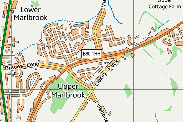 B60 1HH map - OS VectorMap District (Ordnance Survey)