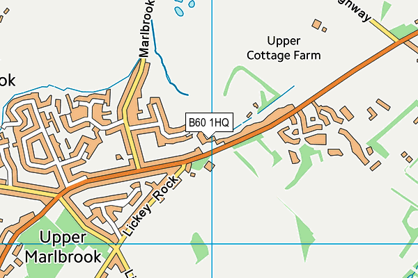 B60 1HQ map - OS VectorMap District (Ordnance Survey)