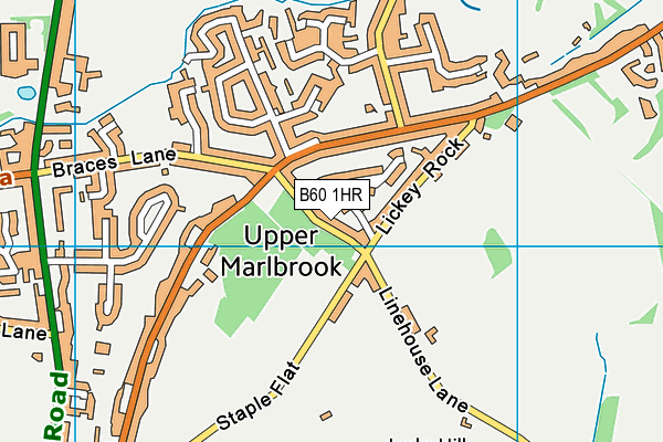 B60 1HR map - OS VectorMap District (Ordnance Survey)