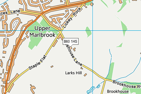 B60 1HS map - OS VectorMap District (Ordnance Survey)