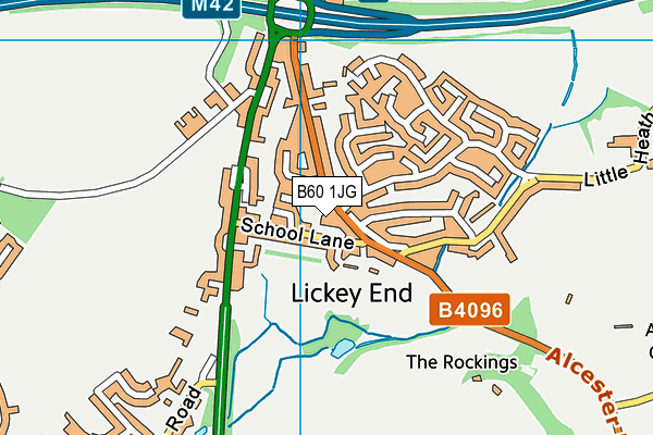 Lickey End First School map (B60 1JG) - OS VectorMap District (Ordnance Survey)