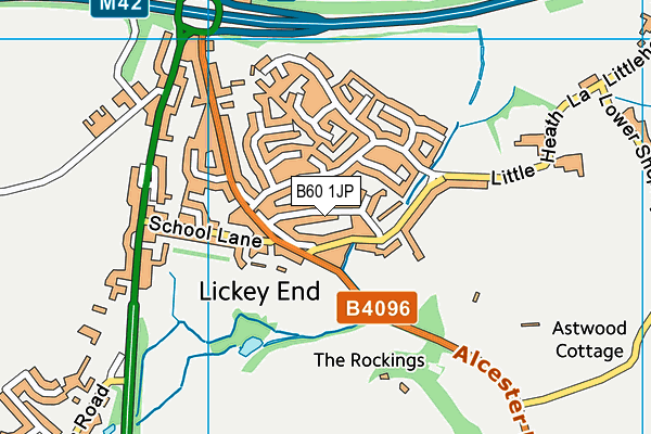 B60 1JP map - OS VectorMap District (Ordnance Survey)