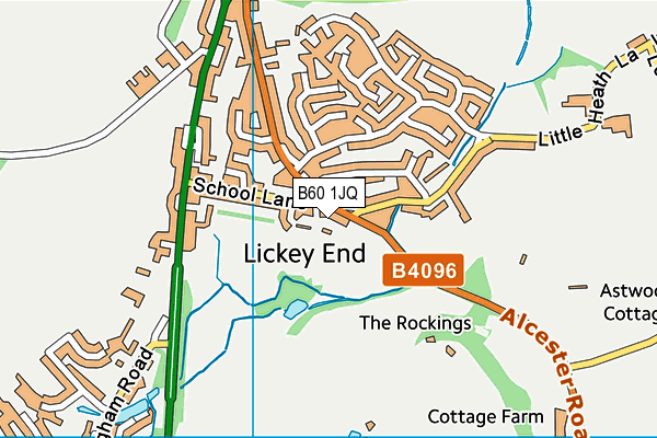 B60 1JQ map - OS VectorMap District (Ordnance Survey)