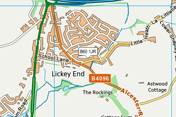 B60 1JR map - OS VectorMap District (Ordnance Survey)