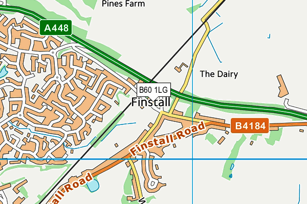 B60 1LG map - OS VectorMap District (Ordnance Survey)