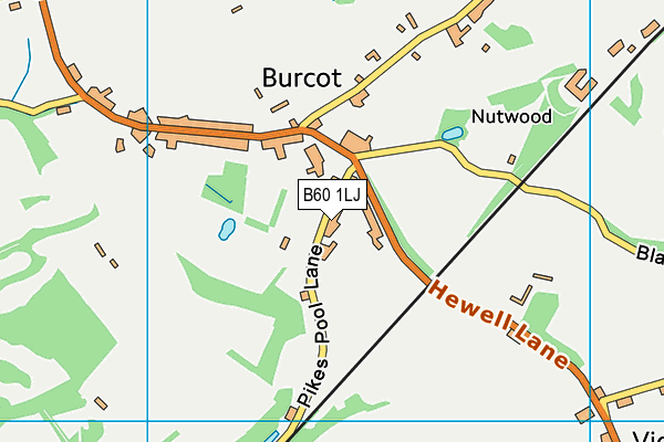 B60 1LJ map - OS VectorMap District (Ordnance Survey)