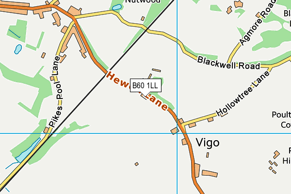 B60 1LL map - OS VectorMap District (Ordnance Survey)