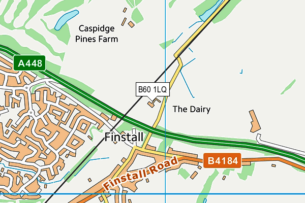 B60 1LQ map - OS VectorMap District (Ordnance Survey)