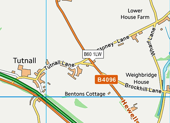 B60 1LW map - OS VectorMap District (Ordnance Survey)