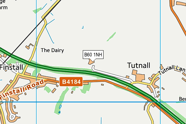 B60 1NH map - OS VectorMap District (Ordnance Survey)