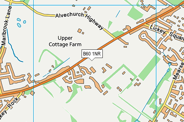 B60 1NR map - OS VectorMap District (Ordnance Survey)