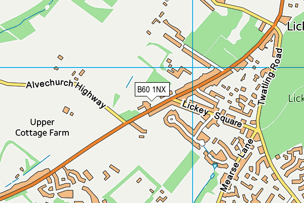 B60 1NX map - OS VectorMap District (Ordnance Survey)