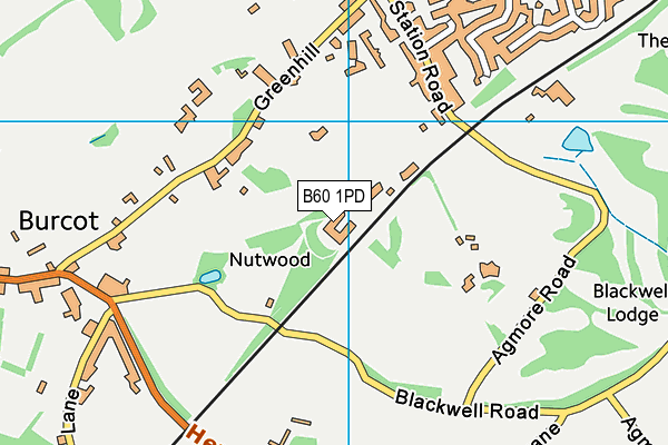 B60 1PD map - OS VectorMap District (Ordnance Survey)