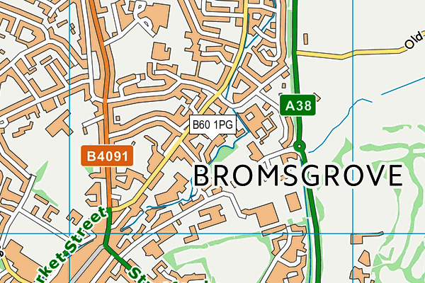 B60 1PG map - OS VectorMap District (Ordnance Survey)