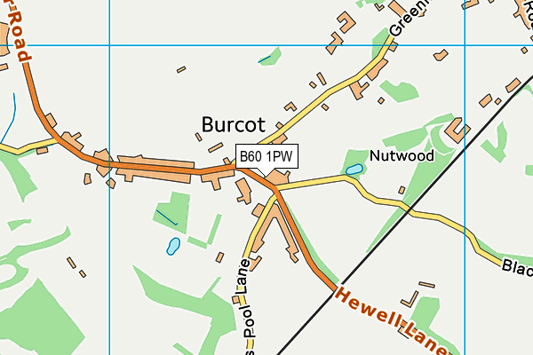 B60 1PW map - OS VectorMap District (Ordnance Survey)