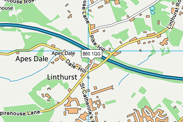 B60 1QG map - OS VectorMap District (Ordnance Survey)