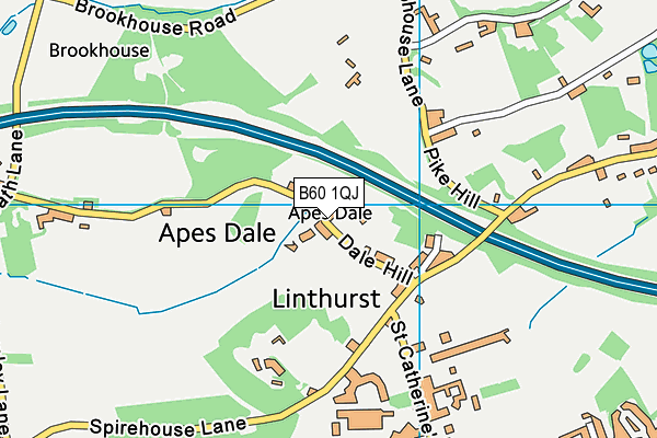 B60 1QJ map - OS VectorMap District (Ordnance Survey)