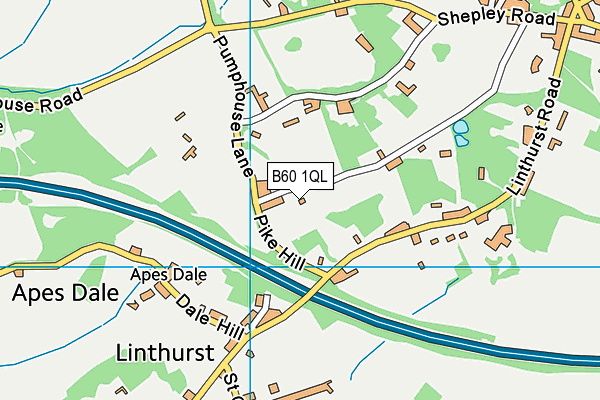 B60 1QL map - OS VectorMap District (Ordnance Survey)